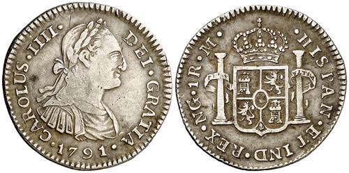 1791. Carlos IV. Guatemala. M. 1 ... 