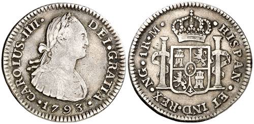 1793. Carlos IV. Guatemala. M. 1 ... 