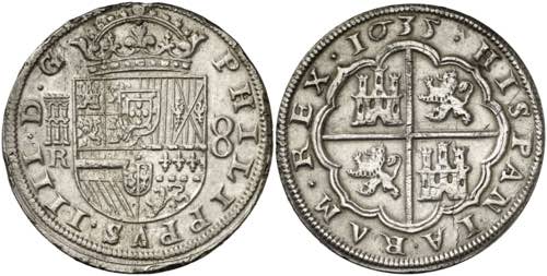 1635. Felipe IV. Segovia. R. 8 ... 