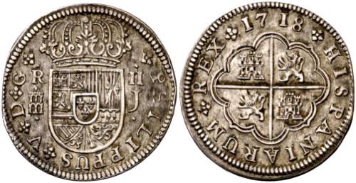 1718. Felipe V. Segovia. J. 2 ... 