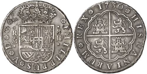 1730. Felipe V. Madrid. JF. 8 ... 