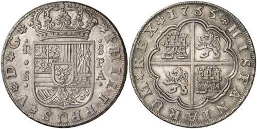 1735. Felipe V. Sevilla. PA. 8 ... 