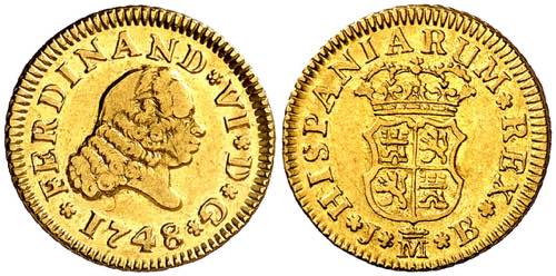 1748. Fernando VI. Madrid. JB. 1/2 ... 