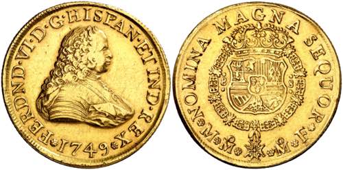 1749. Fernando VI. México. F. 8 ... 