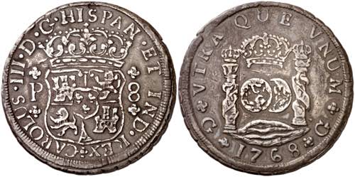 1768. Carlos III. Guatemala. P. 8 ... 