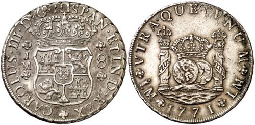 1771. Carlos III. Lima. JM. 8 ... 
