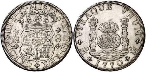 1770. Carlos III. México. FM. 8 ... 