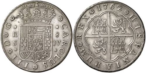 1762. Carlos III. Sevilla. JV. 8 ... 