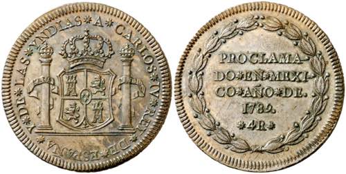 1789. Carlos IV. México. Medalla ... 