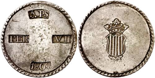 1809. Fernando VII. Tarragona. 5 ... 