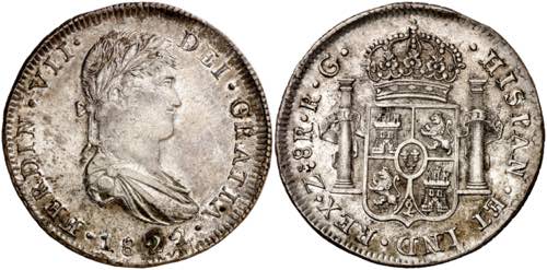 1822. Fernando VII. Zacatecas. RG. ... 