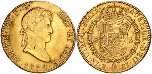 1824. Fernando VII. Potosí. PJ. 8 ... 