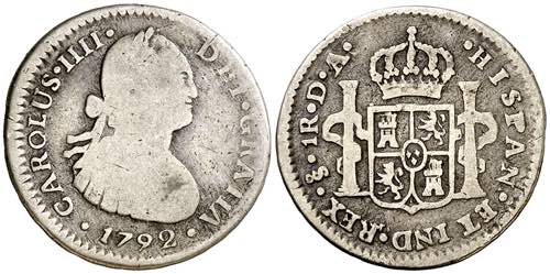 1792. Carlos IV. Santiago. DA. 1 ... 