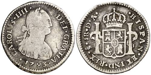 1793/2. Carlos IV. Santiago. DA. 1 ... 
