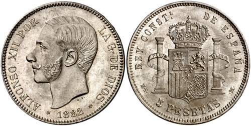1882*1882. Alfonso XII. MSM. 5 ... 