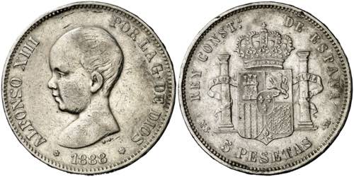1888*1888. Alfonso XIII. MSM. 5 ... 