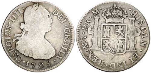 1798. Carlos IV. Guatemala. M. 2 ... 