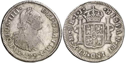 1794. Carlos IV. Lima. IJ. 2 ... 