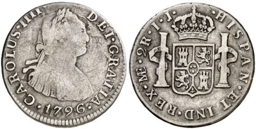 1796. Carlos IV. Lima. IJ. 2 ... 