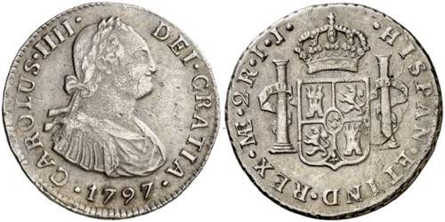 1797. Carlos IV. Lima. IJ. 2 ... 