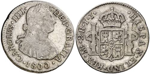 1800. Carlos IV. Lima. IJ. 2 ... 