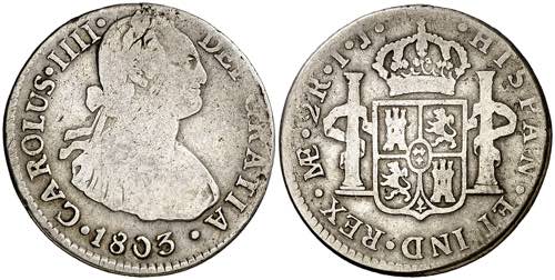 1803. Carlos IV. Lima. IJ. 2 ... 