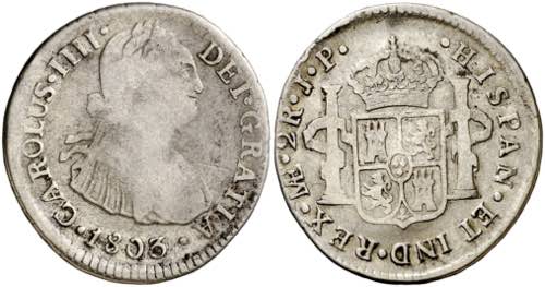 1803. Carlos IV. Lima. JP. 2 ... 