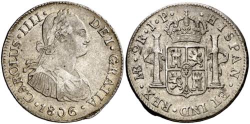 1806. Carlos IV. Lima. JP. 2 ... 