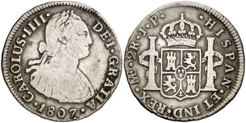 1807. Carlos IV. Lima. JP. 2 ... 
