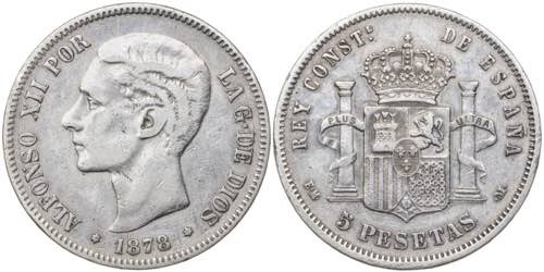 1878*-878. Alfonso XII. EMM. 5 ... 