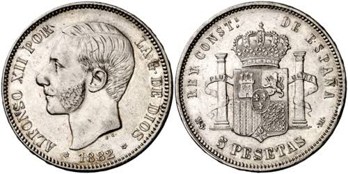 1882*1882. Alfonso XII. MSM. 5 ... 