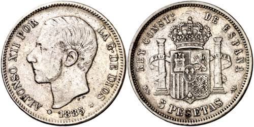 1885*1885. Alfonso XII. MSM. 5 ... 