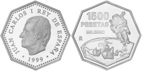 1999. Juan Carlos I. 1500 pesetas. ... 