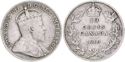 Canadá. 1910. Eduardo VII. 10 ... 