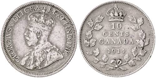 Canadá. 1914. Jorge V. 10 ... 