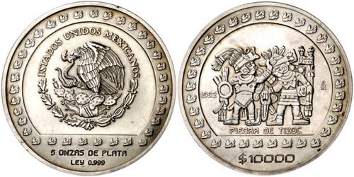 México. 1992. 10000 pesos. (Kr. ... 