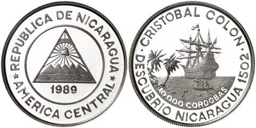 Nicaragua. 1989. 10000 córdobas. ... 