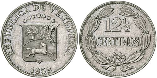 Venezuela. 1958. 12 1/2 céntimos. ... 
