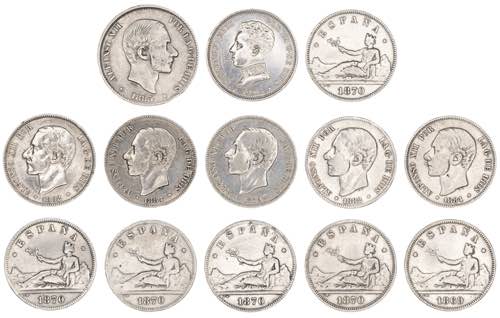 1869 a 1905. 50 centavos y 2 ... 