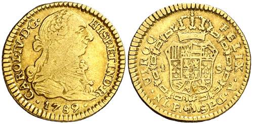 1789/8. Carlos IV. Popayán. SF. 1 ... 