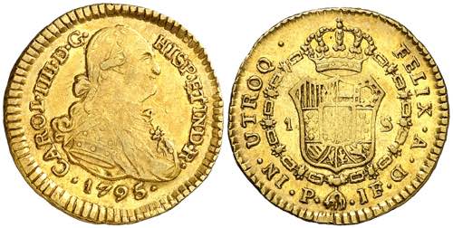 1795. Carlos IV. Popayán. JF. 1 ... 