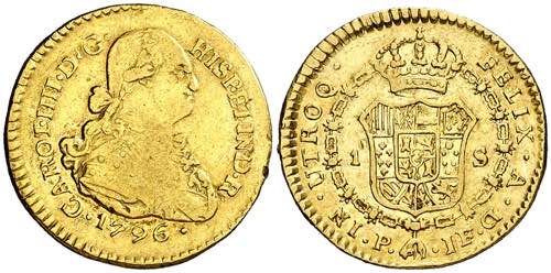 1796. Carlos IV. Popayán. JF. 1 ... 