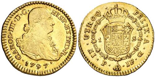 1797. Carlos IV. Popayán. JF. 1 ... 