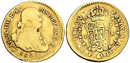 1801. Carlos IV. Popayán. JF. 1 ... 