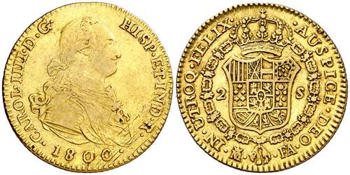 1800/790. Carlos IV. Madrid. FA. 2 ... 
