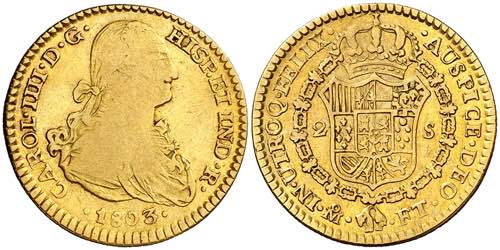1803. Carlos IV. México. FT. 2 ... 
