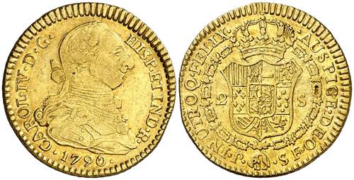 1790. Carlos IV. Popayán. SF. 2 ... 