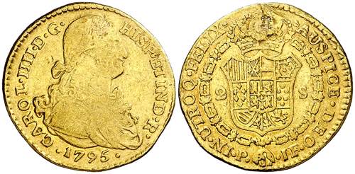 1795. Carlos IV. Popayán. JF. 2 ... 