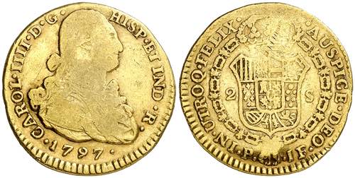 1797. Carlos IV. Popayán. JF. 2 ... 