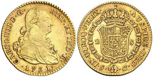 1791. Carlos IV. Sevilla. C. 2 ... 